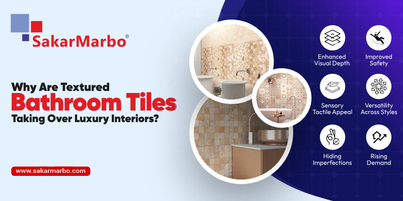 Textured Bathroom Tiles