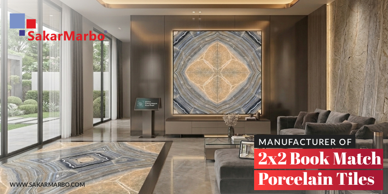 2x2 Book Match Porcelain Tiles Manufacturer