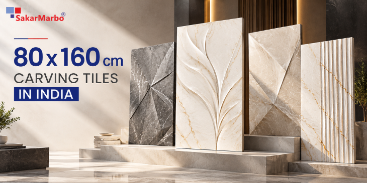 80x160 cm Carving Tiles in India | SakarMarbo